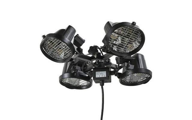 Zink Radiant Ruby Parasol Patio Heater 4 X 450w In Black Outdoor Exterior Lights