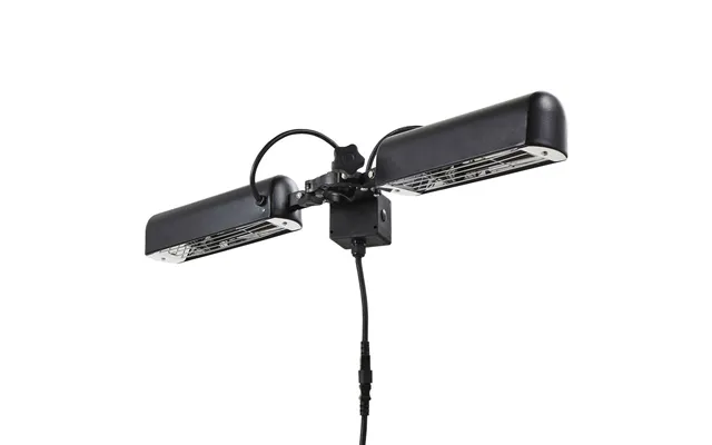 Zink Radiant Topaz Parasol Patio Heater 2 X 800w In Black Outdoor Exterior Lights