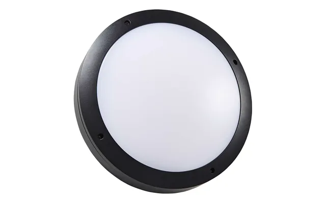 Zink Rosa Led Bulkhead 20w Tri-colour Cct In Black Outdoor Exterior Wall