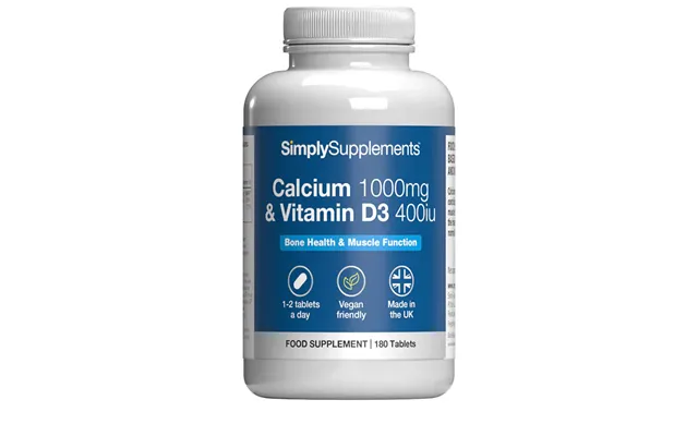Calcium 1000mg & Vitamin D3 400iu Tablets