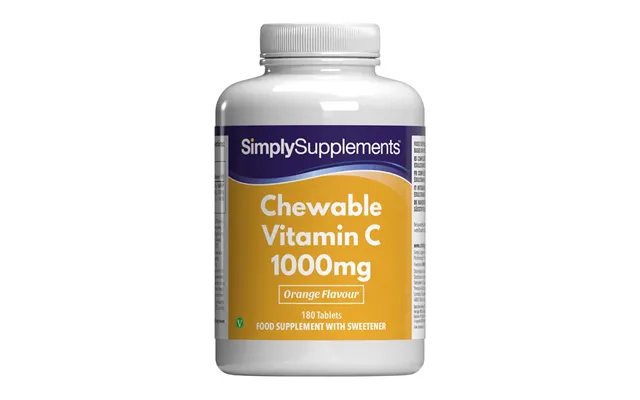 Chewable Vitamin C Tablets 1,000mg Orange Flavour