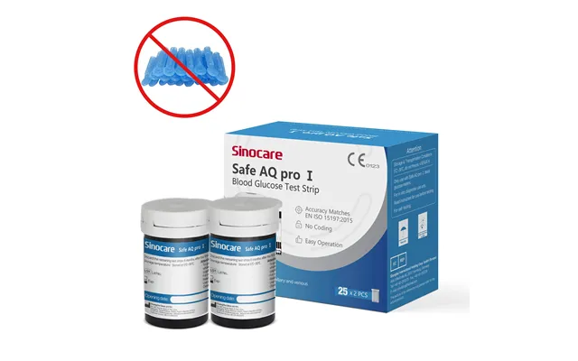 50pcs Sinocare Glucometer Glucose Test Strips Without Lancets - Aq Pro I
