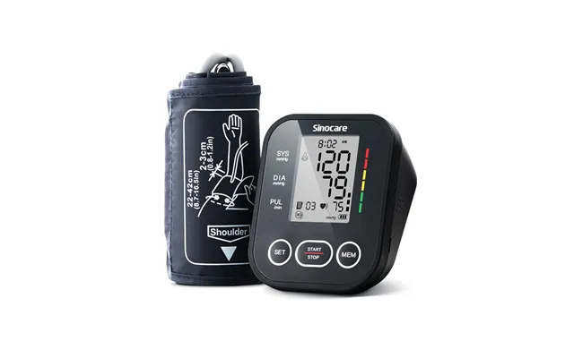 Sinocare Arm-30e Upper Arm Blood Pressure Monitor -dual User Mode, Each 99 Memories - Black
