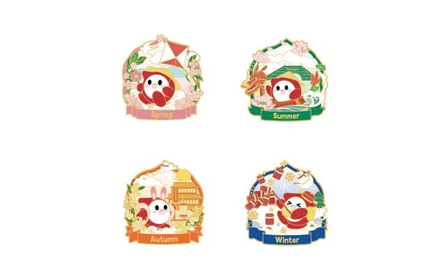 Sinocare Brand Four-season Badge Fridge Magnet Set - Four Seasons In One Box