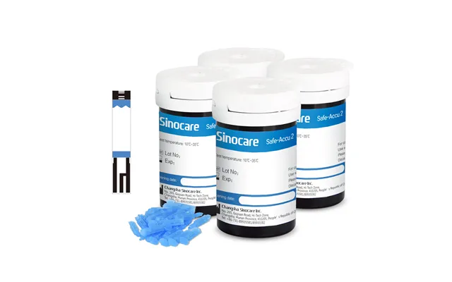 Sinocare Safe Accu 2 Blood Sugar Monitor With Advanced Technology, 200 Memory To Know Value Changes - No Meter Only 100p