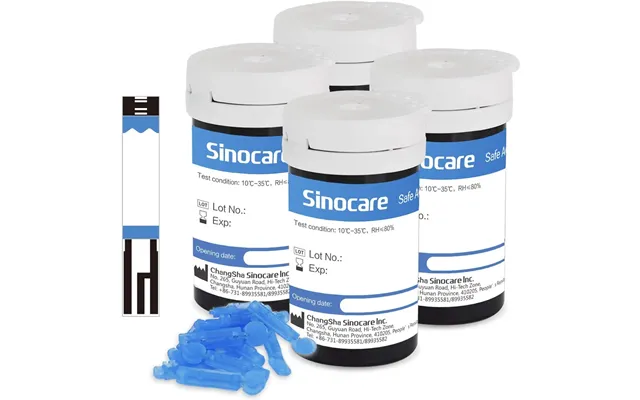 Sinocare Safe Aq Angel Blood Glucose Monitor With Innovative Chips, Quick Measurement And Tiny - No Meter Only 100pcs× S
