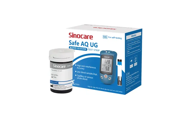 Sinocare Safe Aq Ug Blood Glucose Uric Acid Meter With Advanced Test Strips Lancet For - No Meter Only 50pcs × Blood Glu