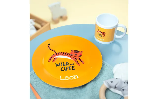 Children's Tableware Set Customisable With Photo And Text Mug And Plate Bpa-free Microwave-resistant Plastic