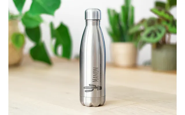 Personalised Drink Bottle Stainless Steel Grey
