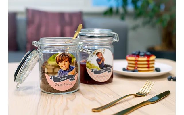 Personalised Food Labels Round - Set Of 8