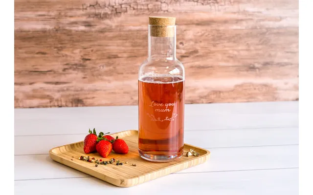 Personalised Glass Waterbottle With Cork