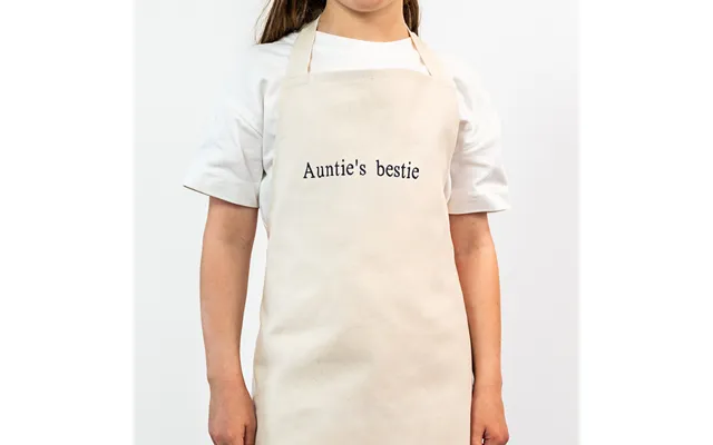 Personalised Kids Apron Embroidered Beige