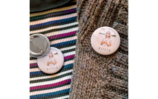 Pin Badge Small With Photo - Set Of 12