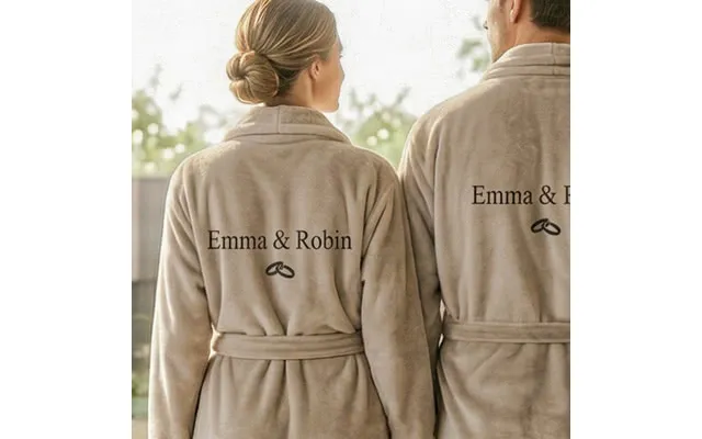 Smartphoto Dressing Gown Sand-coloured With Print Front L Xl product image