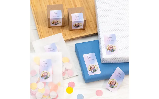 Smartphoto Gift Wrapping Stickers Rectangular - Set Of 48