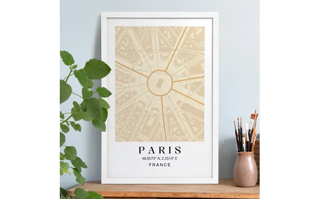 Smartphoto Map Poster White Frame 30 X 45