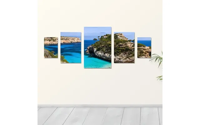 Smartphoto Multi-piece Solid Poster 5 Panel Wave