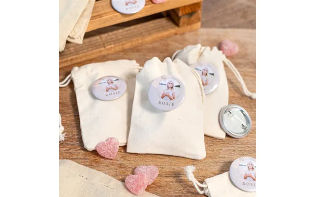 Smartphoto Small Cotton Bags With Rectangle Label - Set Of 12
