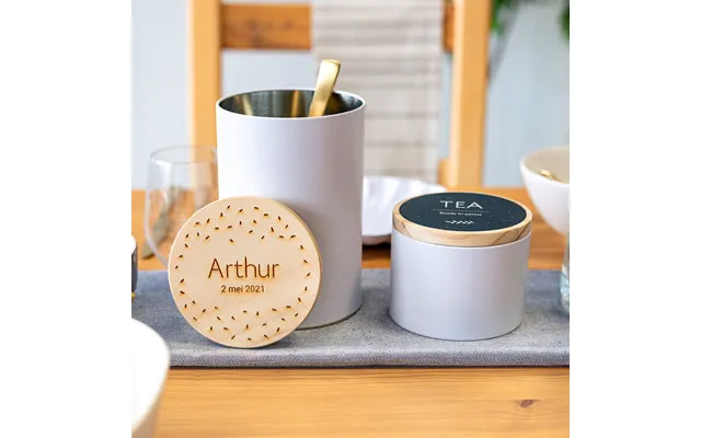 Smartphoto Tin Jar Wooden Lid Sticker Large Set Of 2 product image