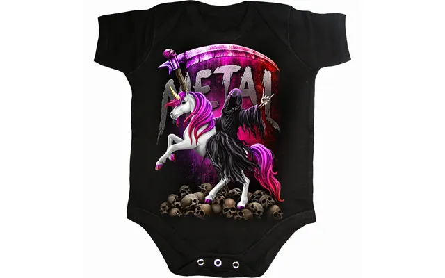Metallicorn - Baby Sleepsuit Black