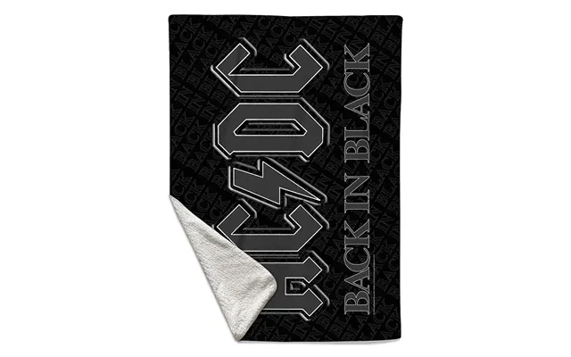 Rocksax Ac Dc Sherpa Fleece Blanket - Back In Black
