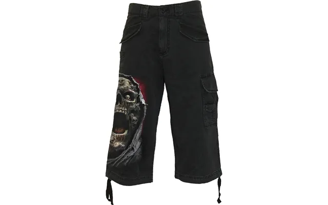 Screaming Death - Vintage Cargo Shorts 3 4 Long Black