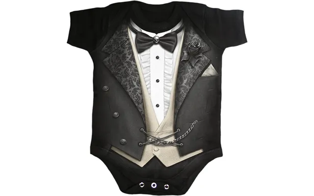 Tuxed - Baby Sleepsuit Black