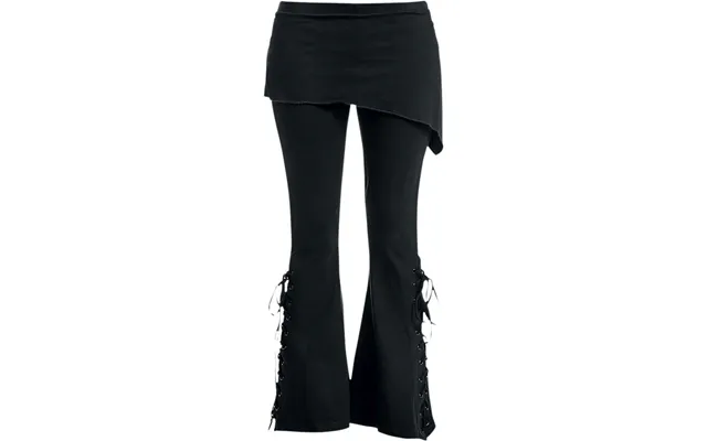 Urban Fashion - 2in1 Boot-cut Leggings With Micro Slant Skirt