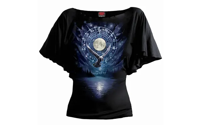 Witchcraft - Boat Neck Bat Sleeve Top Black