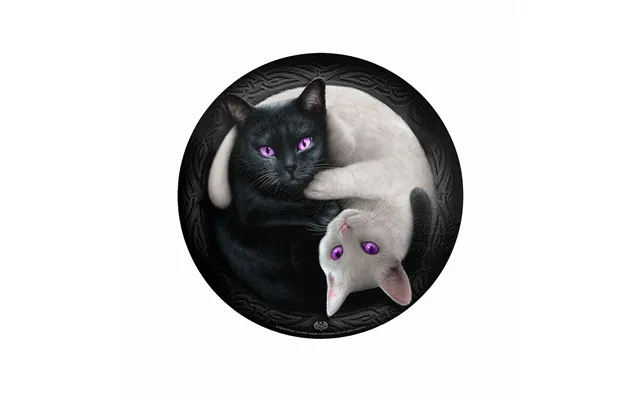 Yin Yang Cats - Glass Chopping Board Circular