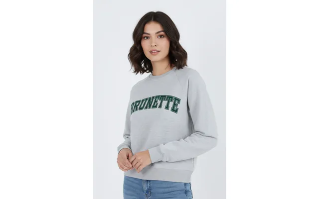 Brunette The Label Brunette Grey Varsity Hair Colour Not Your Boyfriend's Crew - Grey M L