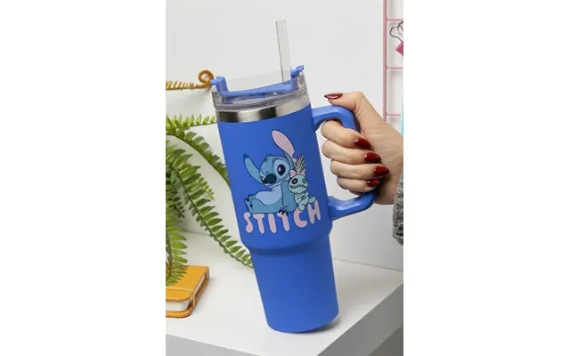 Disney Stitch 1200ml Insulated Cup And Straw