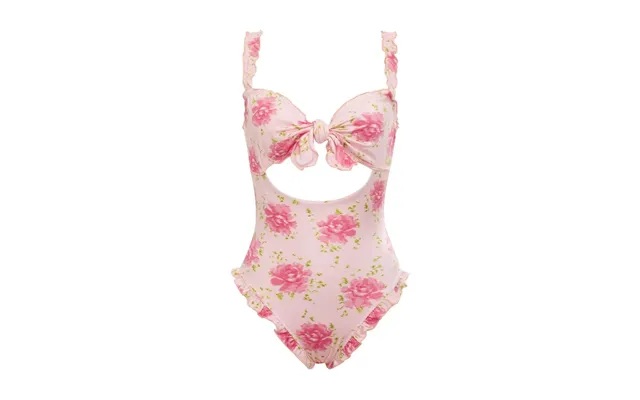 Frankies Bikinis X Sydney Sweeney Lucia Ruffle One Piece Swimsuit - Pink L