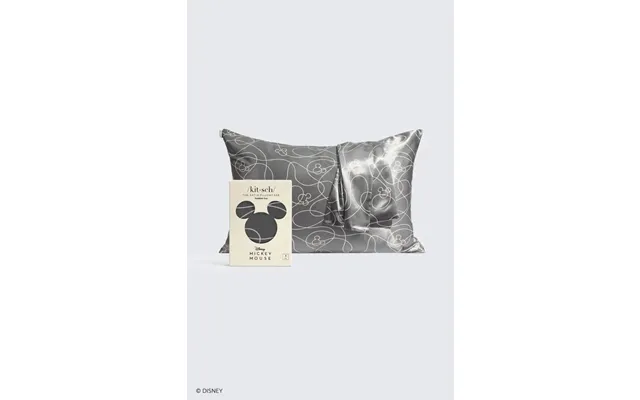 Kitsch & Mickey And Minnie Satin Pillowcase Standard Mickey Maze - Grey