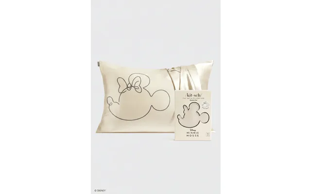 Kitsch & Mickey And Minnie Satin Pillowcase Standard Mrs Mouse - Cream