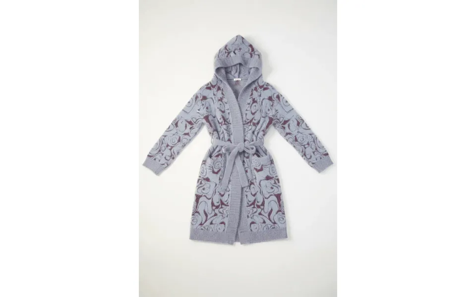Pixie & Peach Hope Jacquard Knitted Robe Colour Blue Size Uk 14