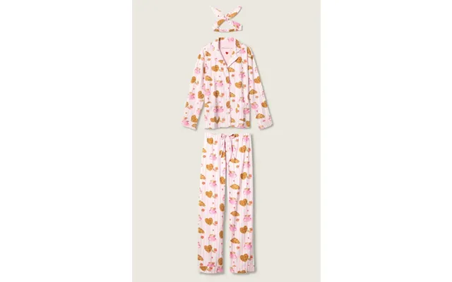 Pj Salvage Brunch Club Breakfast 3-piece Flannel Pj Set Colour Pink Size M product image