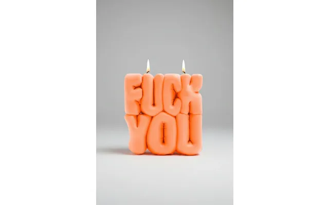 Wavey Casa Fuck You Orange Puffer Candle - Orange