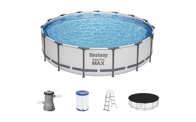 Bestway 15ft X 42inch Steel Pro Max Above Ground Swimming Pool With Filter Ladder & Cover product image