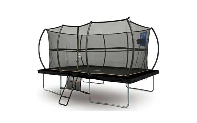 Big Foot 10x15ft Rectangular Trampoline With Safety Enclosure Black - Free Ladder Shoe Tidy Anchor Kit Basketball product image