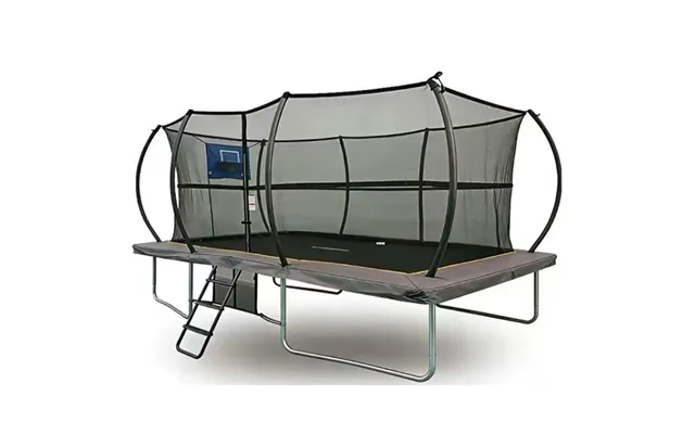 Big Foot 10x17ft Rectangular Trampoline With Safety Enclosure Grey - Free Ladder Shoe Tidy Anchor Kit Basketball product image