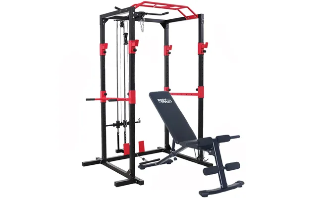 Bodytrain Professional Power Rack With Cable System & Foldable Adjustable Weight Bench Package