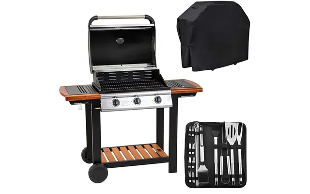 Embermann Modena 3 Burner Gas Barbecue With Free Heavy-duty Cover & Deluxe Bbq Tool Set product image