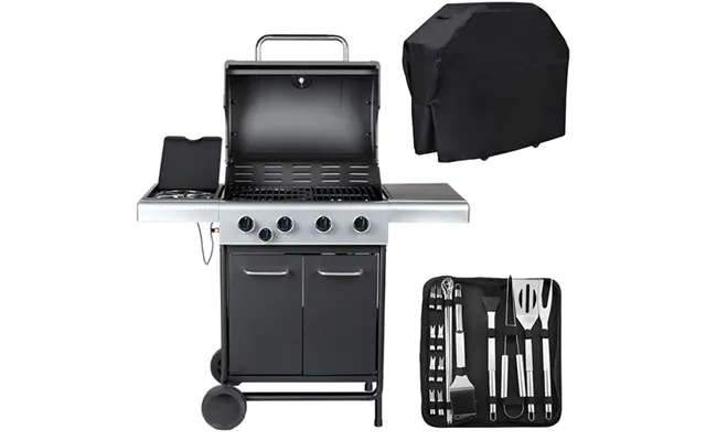 Embermann Prestige 4 Burner Gas Barbecue With Side Burner & Free Heavy-duty Cover & Deluxe Bbq Tool Set product image