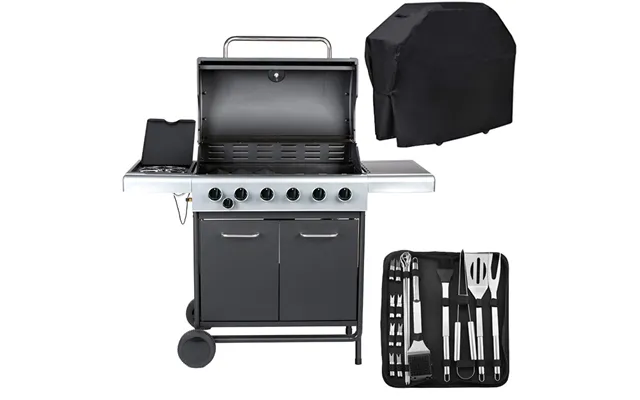 Embermann Prestige 6 Burner Gas Barbecue With Side Burner - Free Heavy-duty Cover & Deluxe Bbq Tool Set product image