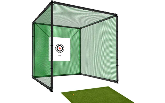Hillman Pgm 3m Heavy Duty Golf Practice Cage And Large Deluxe Practice Mat Package