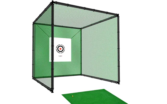 Hillman Pgm 3m Heavy Duty Golf Practice Cage And Large Practice Mat Package