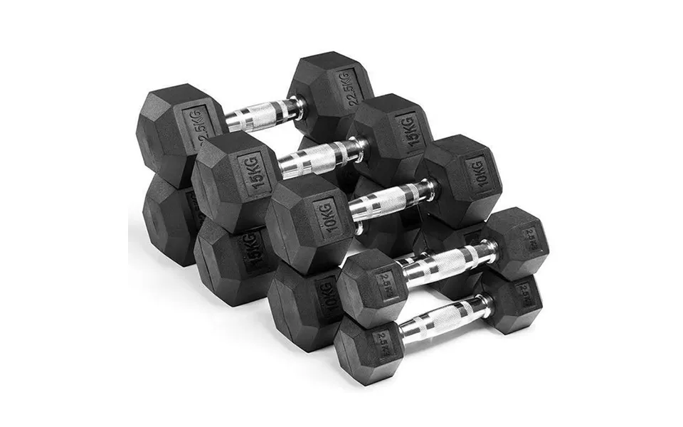 Ironman Rubber Coated Hex 10kg Dumbbell Pair