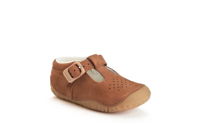 Baby Jack - Tan Nubuck Boys T-bar Buckle Pre-walkers