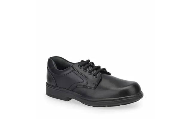 Isaac - Vegan Black Synthetic Boys Lace-up School Shoes